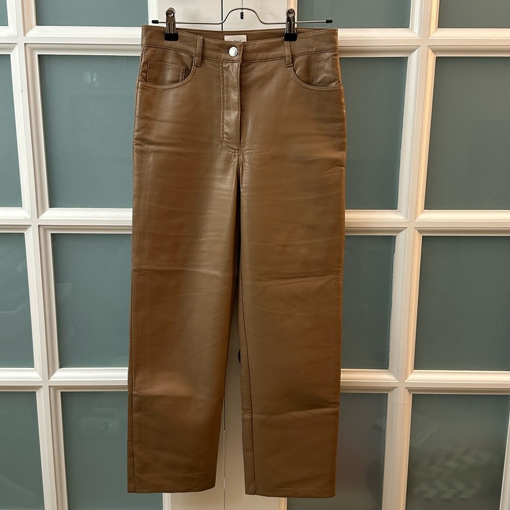 Aritzia Brown Leather Pants